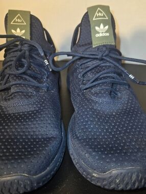 Addidas Farrel William Sz. 10 Human Race Navy Mens Athletic Sneakers